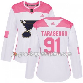 St. Louis Blues Vladimir Tarasenko 91 Adidas 2017-2018 Wit Oranje Fashion Authentic Shirt - Dames